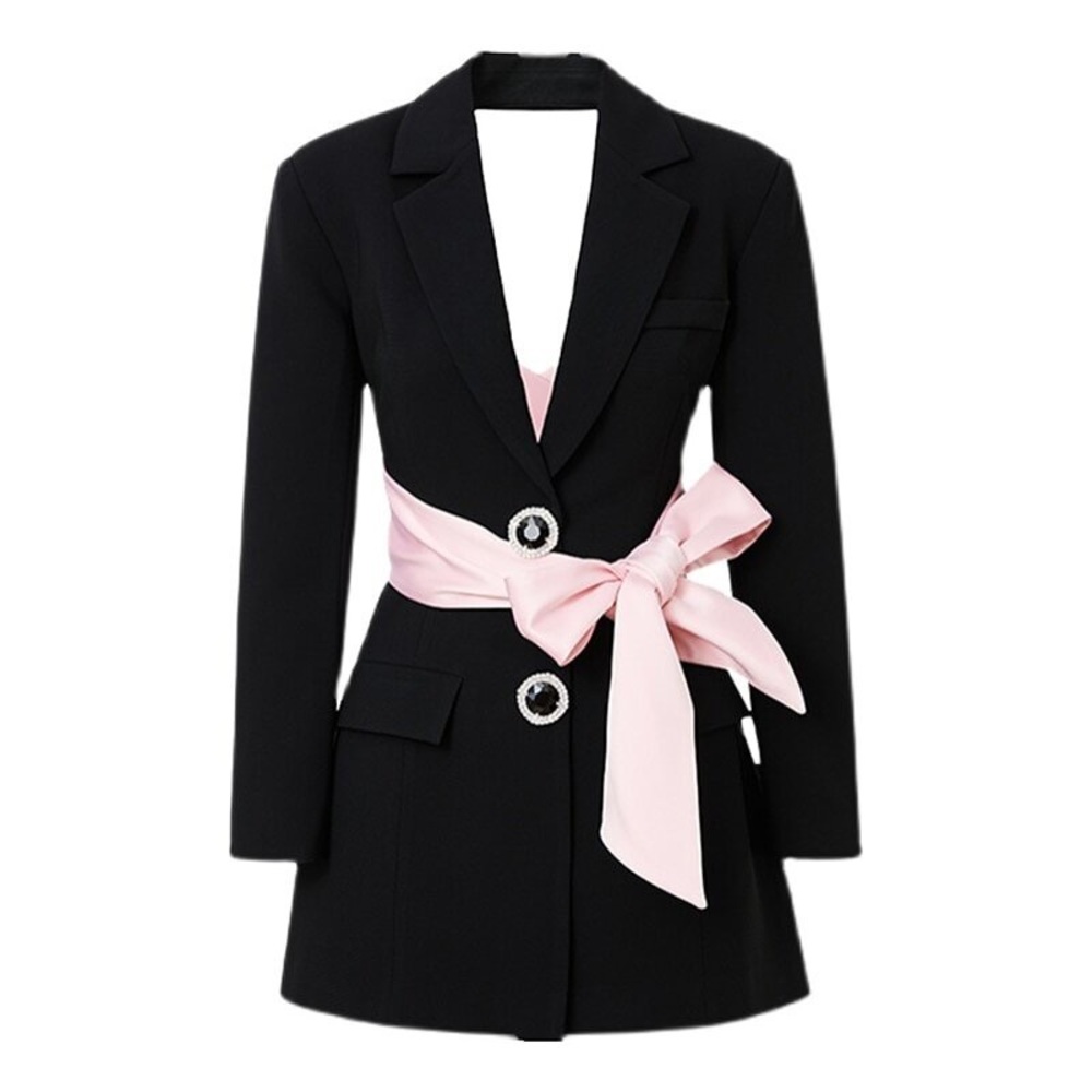 Alex Vinash Bow Jacket Blazer Dress